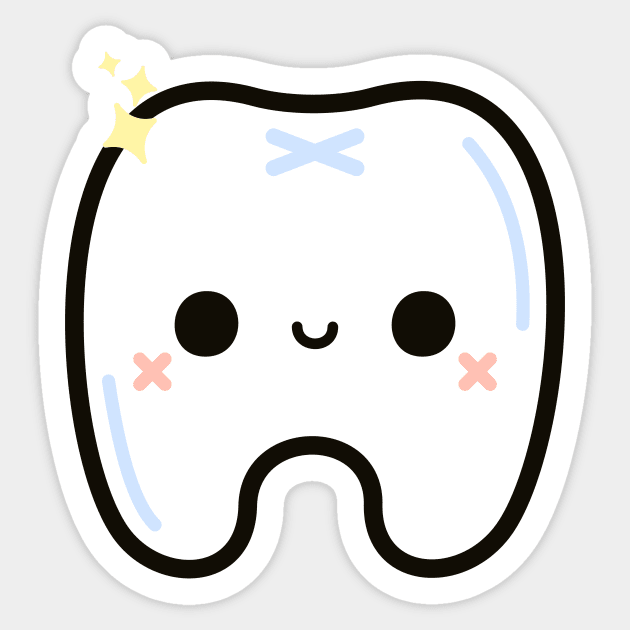 Cute tooth Sticker by peppermintpopuk